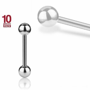 Stahl - Barbell - 10er Pack 1,6 mm 12 mm 4 mm