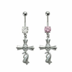 Steel PVD - Banana - Crystal - cross #2