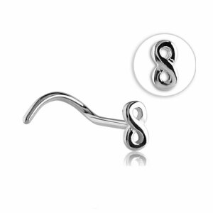 steel - curved Nose Stud - infinity