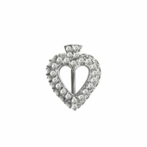 Steel PVD - Banana - Crystal - heart - decorated