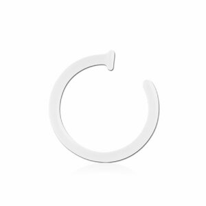 PTFE - Nasenring mit Flat Disc 1,0 mm 7 mm weiß