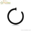 PTFE - Nasenring mit Flat Disc 1,0 mm 9 mm schwarz