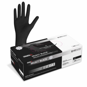 Latex - gloves - Black - 100 pcs - powder free -...