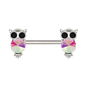 Steel - nipple bar - owl