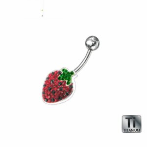 Titanium rhodium plated - Banana - strawberry