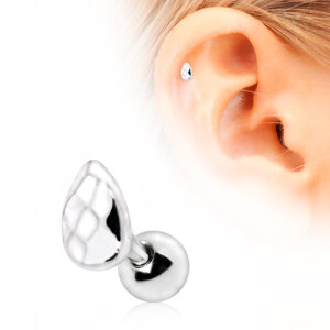 Stahl - Ohrstecker - Träne - Tragus