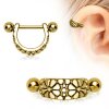 Gold Steel - Ohrring - Blumenornament
