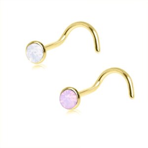 Gold Steel - nenäspiraali - opaalinpunainen