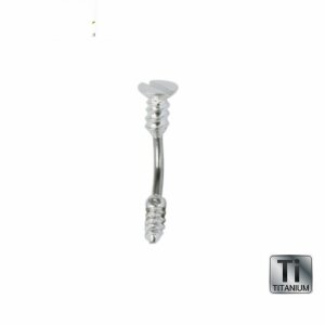 Titanium rhodium plated - Banana - screw