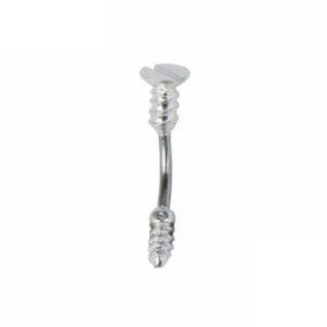 Titanium rhodium plated - Banana - screw