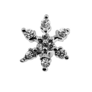 Steel - Ear stud - Snowflake - Tragus