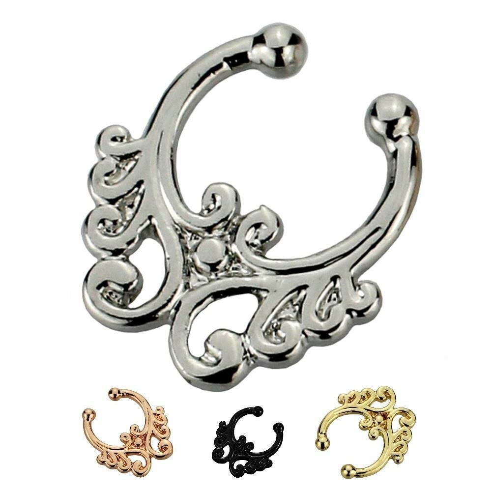D.Bella Fake Nose Ring, 20G Faux Piercing Jewelry India | Ubuy