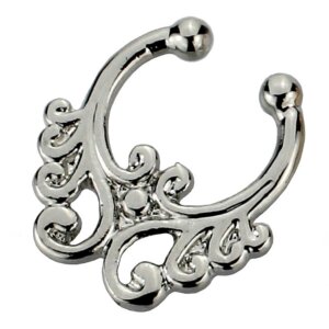 Brass - Fake Septum - Whirl silver