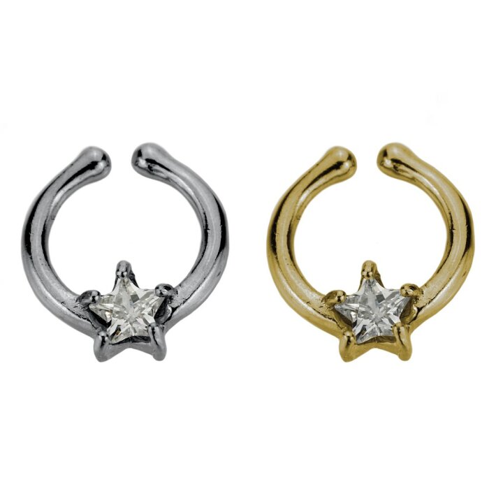Brass - Fake Septum - Stern - Kristall