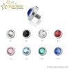 4,5 mm - RS - Rose/Rosa - Titan - Dermal Anchor Flat-Disc - Kristall - 1,2 mm