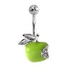 Steel with rhodium plated elements - Banana - apple