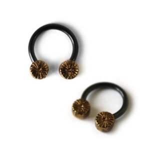 1,2 mm (Kugeln 4 mm) - 8 mm - Black Steel - CBR Hufeisen...