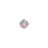 Stahl - Kronenfassung Shimmer - goldplattiert - 3mm  - Studex System 75