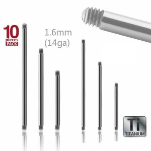 Titanium - Barbell - without balls - 10pcs pack - Special...