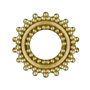 Brass - Tunnel - Ornament - Gummi 14 mm