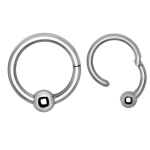 Steel - BCR ball closure ring - hinged 1,6 mm 12 mm 4 mm