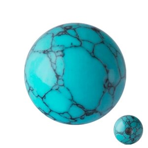 Acrylic - Screw Ball - Turquoise Stone