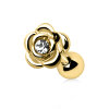 Gold Steel - Ohrstecker - Rose - Kristall