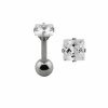 Steel - Barbell - with framed zirconiaia - Helix