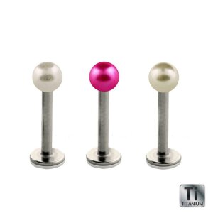 Titanium - Labret - Pearl