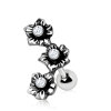 Steel - Ear Stud - Triple Flower