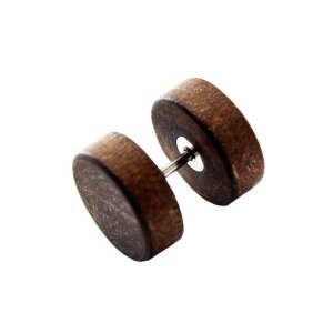 Wood - Fake Plug -  Dark Brown - Maple