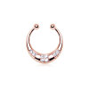 Rosegold Steel - Fake Septum - Sichel - Kristall