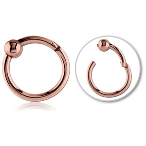 Rosegold Steel - BCR ball closure ring hinged