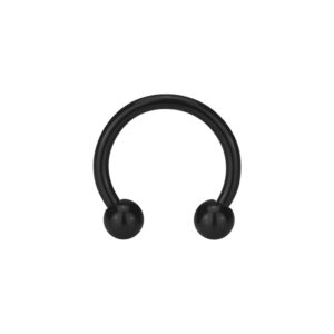 Steel - Circular Barbell (horseshoe) - Black - 1,6 mm -...