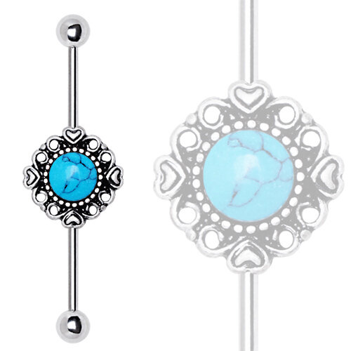 Steel - Industrial Barbell - Turquoise