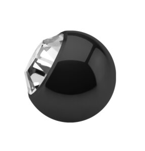 Stahl - Schraubkugel - schwarz - Epoxy - SWAROVSKI - Kristallklar (CC) - Supernova Concept