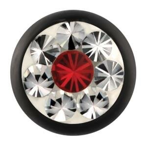 Steel - Screw ball - Black - Epoxy - SWAROVSKI - Light...