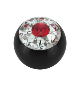 Steel - Screw ball - Black - Epoxy - SWAROVSKI - Light...