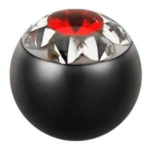 Stahl - Schraubkugel - schwarz - Epoxy - SWAROVSKI - Light Siam (LS) - Supernova Concept