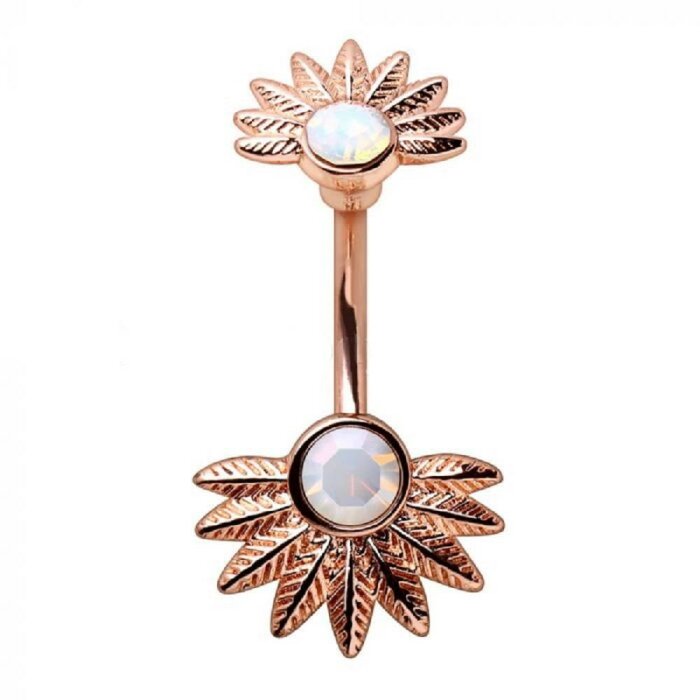 Rosegold Steel - Banane - Opalit - Kristall