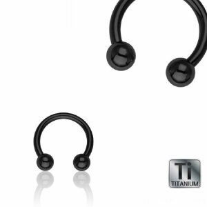 Black Titanium - CBR Circular Barbell (horseshoe)