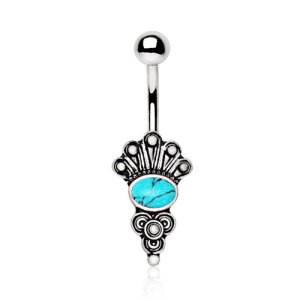 Steel - Banana - Ornament - Turquoise