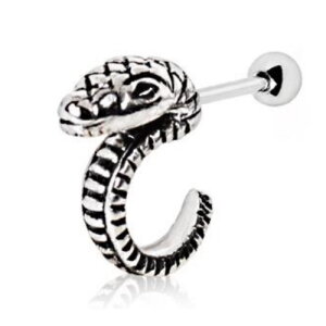 Stål - Barbell - Slange - Tragus