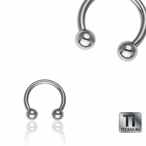 Ti-Gloss Titanium - CBR Circular Barbell (horseshoe)