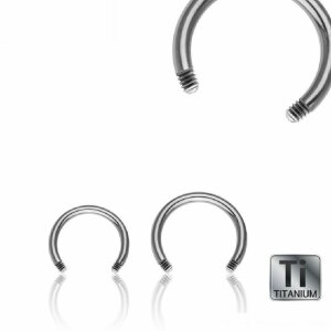 Titanium - CBR Circular Barbell (horseshoe) - without balls