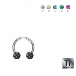 Titanium - CBR Circular Barbell (horseshoe) - Epoxy...