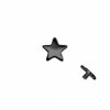 Black Titanium - Dermal Anchor  - Star - 1,2 mm