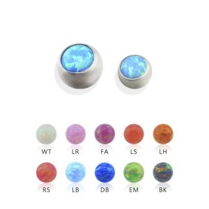 Steel - Screw Ball - Opal LB - Light Blue 3 mm