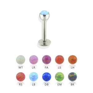 Steel - Labret - Opal - setted