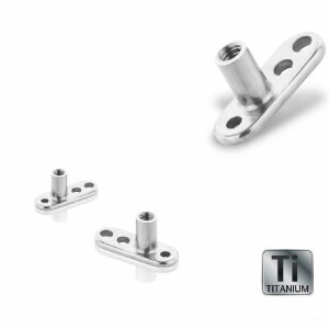 Titanium - Dermal Anchor Base - 1,2 mm - 3 holes